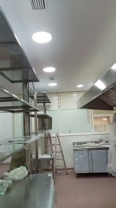 Cocina de restaurante con campana de acero inoxidable